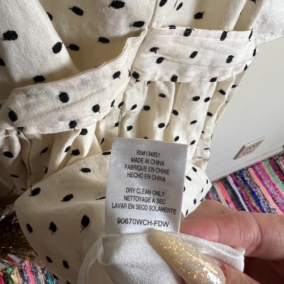 WAYF Carpi Knotted Cutout Mini Dress Polka Dot Small - Picture 6 of 8